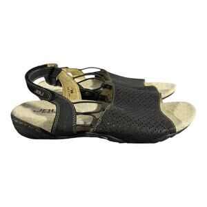 JBU by Jambu Women's Pixie Flat Sandals Size 9M Black Slingback